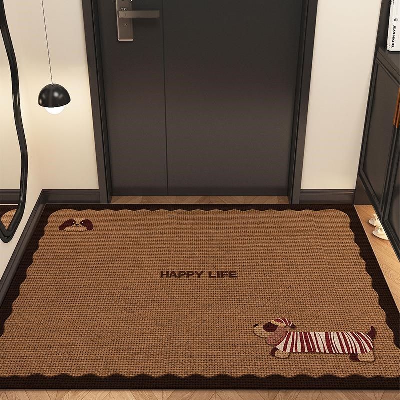 咖啡色地垫入户门垫中古棕色入户门专用地垫仿亚麻进门口脚垫美拉,居家布艺,家用脚垫,淘宝优惠券,粉丝福利购,淘宝优惠卷