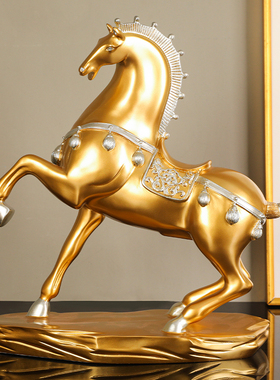 马到成功摆件现代家居客厅办公室桌面装饰创意开业礼物轻奢工艺品