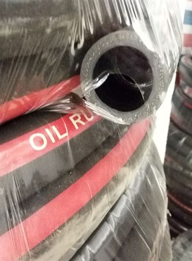 DN50夹布耐油胶管 黑色毛面橡胶软管 6层夹布水管