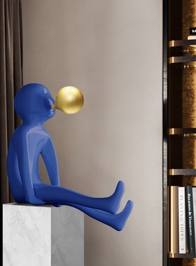 创意卡通人物摆件现代家居装饰品样板间客厅电视柜桌面雕塑艺术品