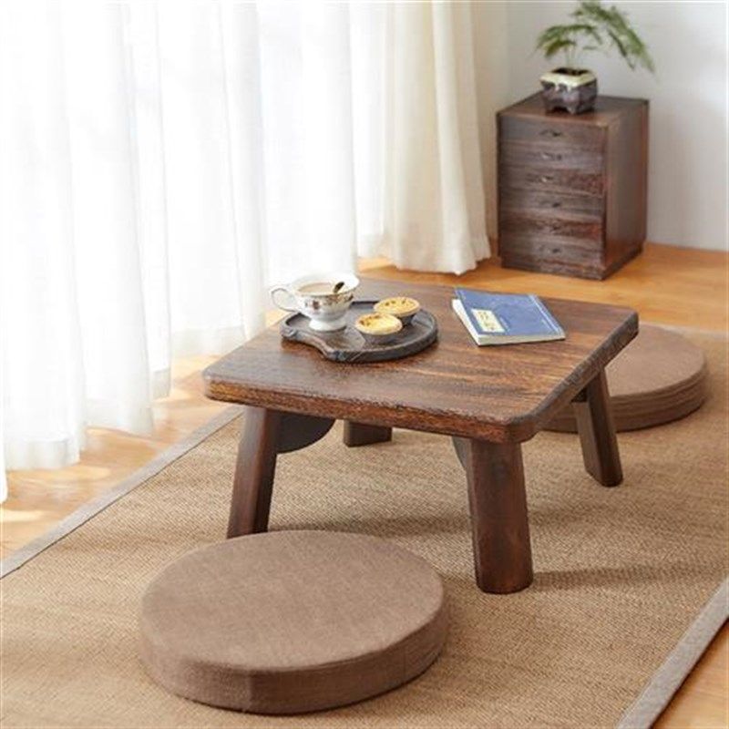 实木简约小方桌家用榻榻米茶几矮桌吃饭桌阳台喝茶桌飘窗窗台桌子