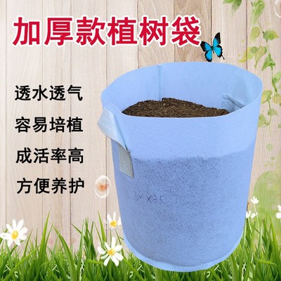 无纺布植树袋种植袋降解营养钵美植袋加厚育苗袋种树专用白色花盆