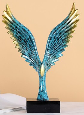 创意简约家居大鹏展翅酒柜装饰品鹿摆件欧式现代饰品电视柜办公室