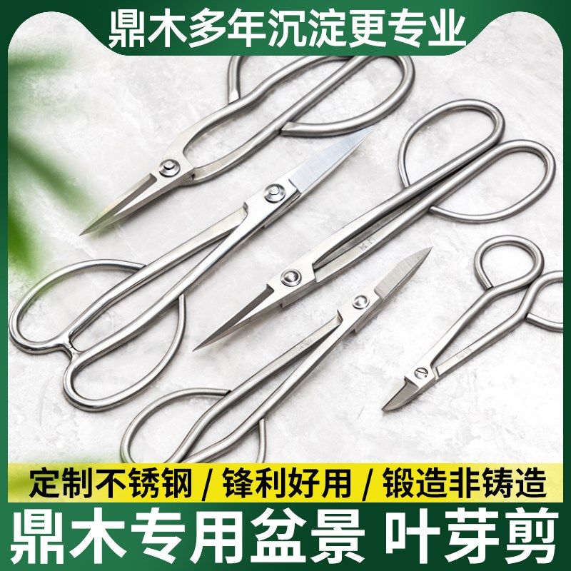 修枝盆景叶剪盆栽尖头用不叶芽剪园艺制作剪刀小枝造型插花剪