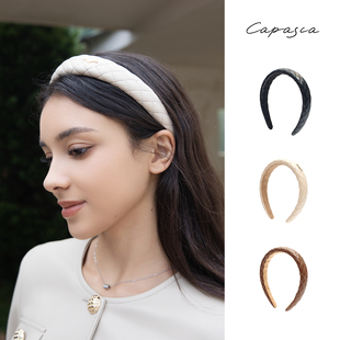 CAPASCA卡帕萨轻奢肌理感格纹发箍