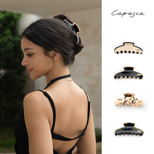 capasca(卡帕萨)醋酸拼色发夹女欧美风刘海夹发夹抓夹原创设计