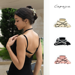 capasca(卡帕萨)醋酸蝴蝶结原创设计抓夹发饰大抓夹女韩版气质