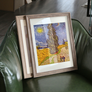 实木欧式 裱画框挂墙相框8K4开A30寸5075CM60可定制尺寸海报24寸 装