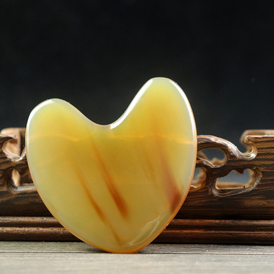 天然白牦水牛角面部眼部脸部刮痧板点穴棒美容提拉刮脸拨筋棒女生