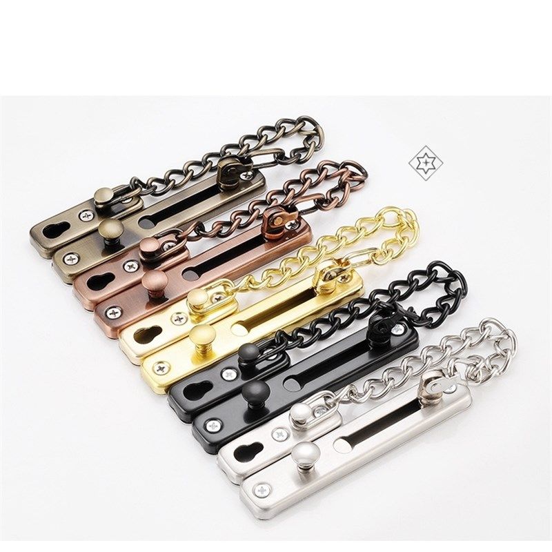 防盗门安全锁反锁器免打孔链条锁扣酒店门栓安全链栓家用门反锁扣