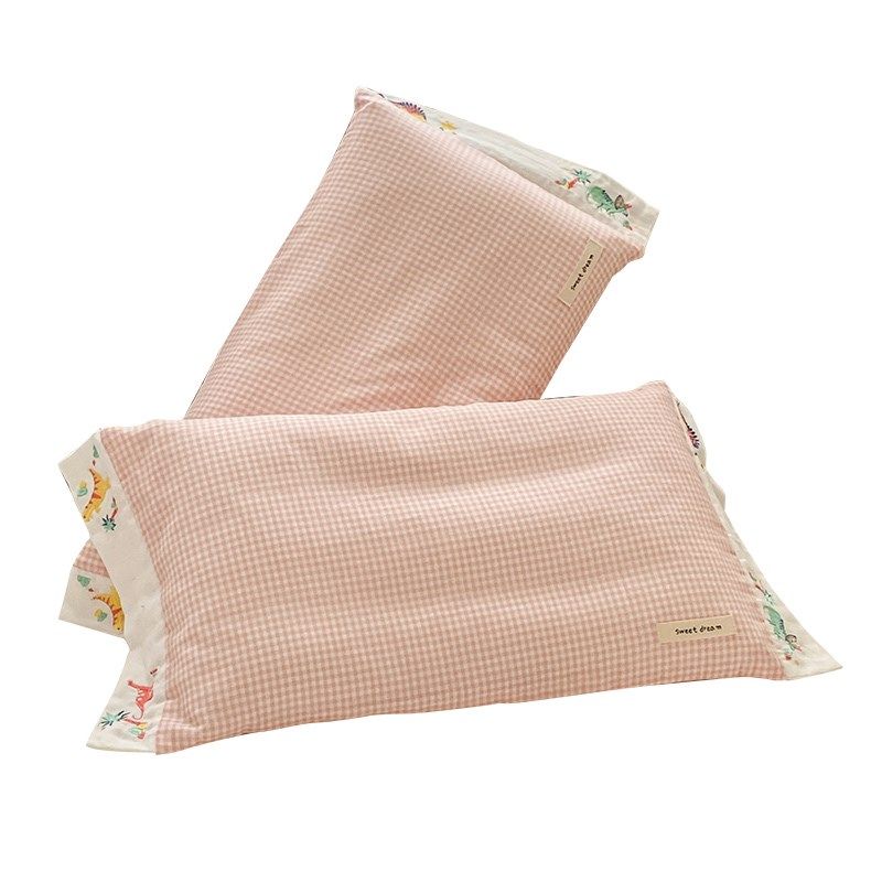 儿童枕套婴儿宝宝纯棉纱布幼儿园荞麦枕专用枕头套夏季透气吸汗