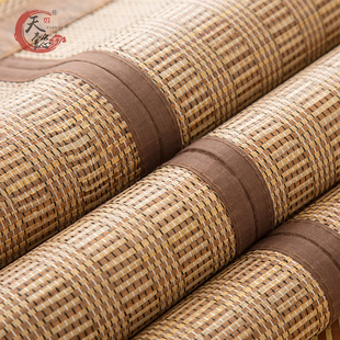 天懿凉席 0.8米双面1.8折叠1.1竹席子1.4定制1.5草席2m床1.45定做