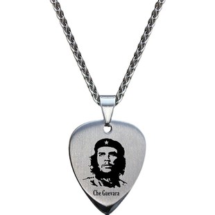 切格瓦拉头像拨片项链可弹奏吊坠男生女士电吉他摇滚首饰挂坠用品