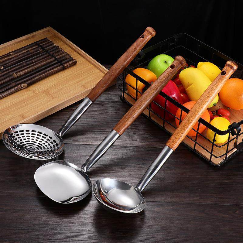 木柄不锈钢锅铲套装防烫农家炒菜铲子厨具漏勺汤勺子家用土家锅铲,厨房/烹饪用具,冰箱除冰铲,淘宝优惠券,粉丝福利购,淘宝优惠卷