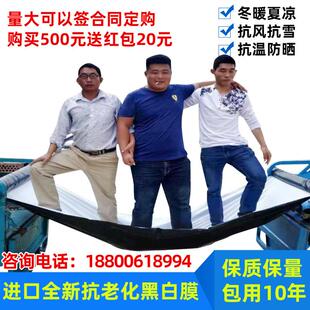 进口PE黑白膜大棚膜养殖膜无滴膜PO膜遮光隔热防晒降温绿白膜