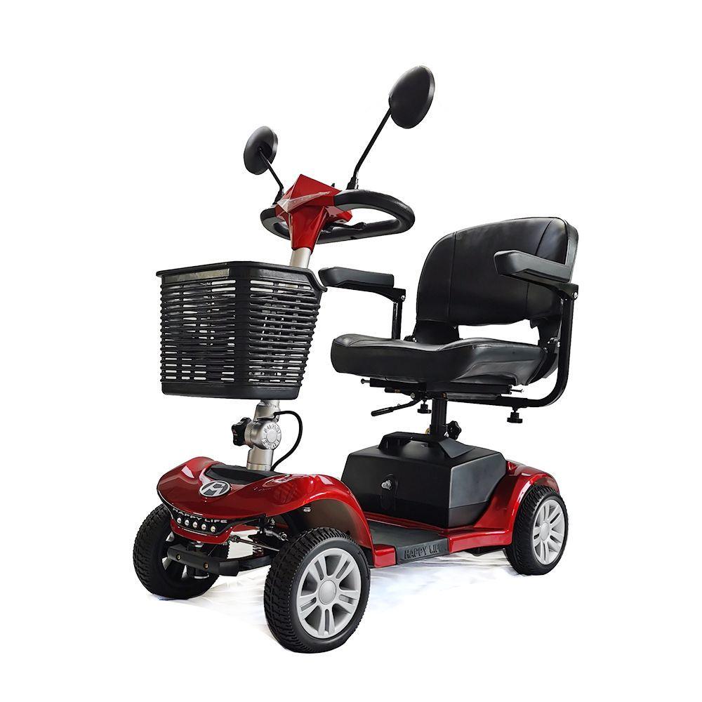 福美F6老年人四轮电动代步车锂电池残疾人助力车带减震轻便可折叠