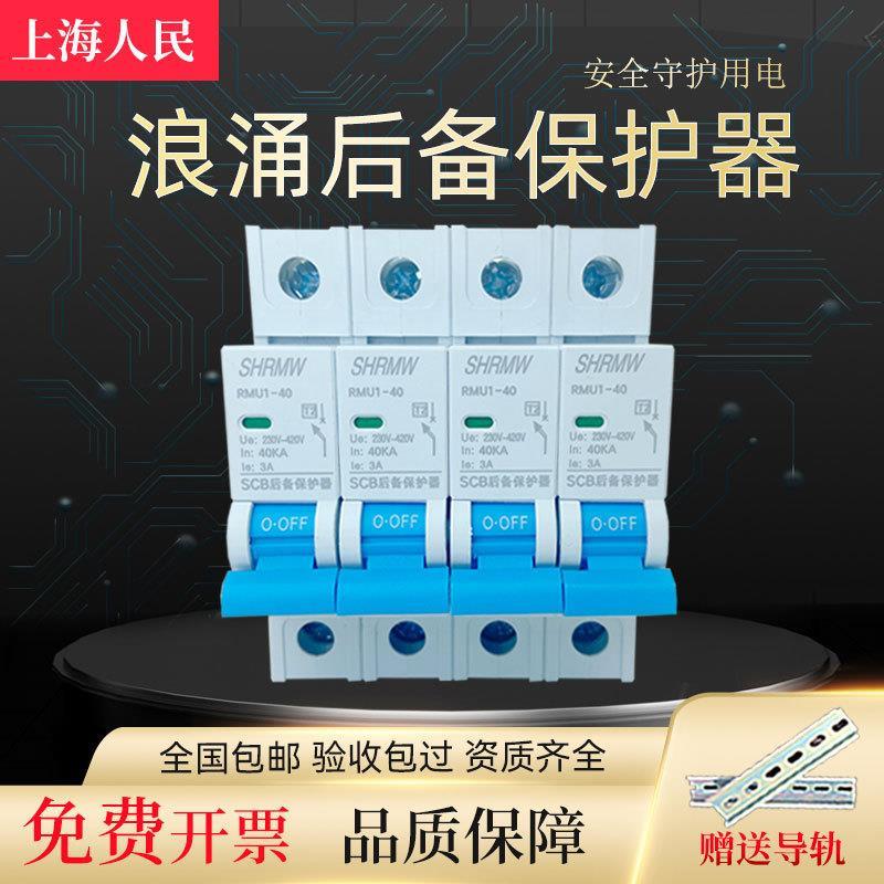 上海人民SCB后备浪涌保护器前置保护开关防雷专用带跳闸保护T1T2