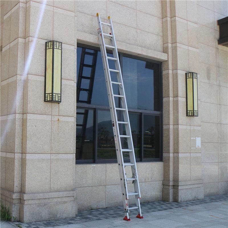 加厚铝合金伸缩梯子5 6 7 8 10 12 m 米工程梯升降云梯直梯抽拉梯