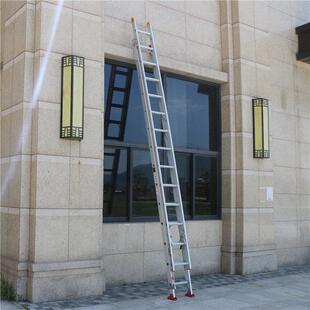 加厚铝合金伸缩梯子5 6 7 8 10 12 m 米工程梯升降云梯直梯抽拉梯