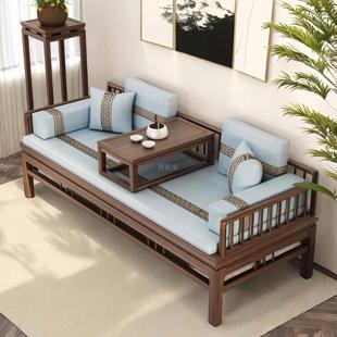 全实木罗汉床老?榆木新户中式罗汉塌榻型罗汉床沙发椅床推拉小茶