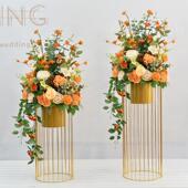 轻奢高档落地彷真花路引大摆件酒店商场店铺橱窗装 饰布置花艺摆设