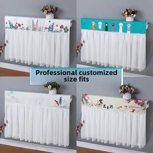 老式暖气片装饰罩家用防尘罩套遮挡帘铸铁布艺防熏墙简约全包定制