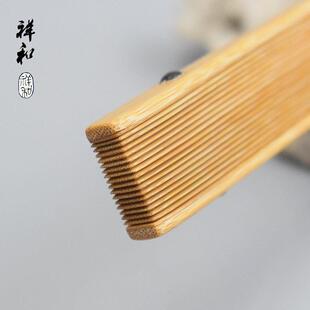 95寸精纯手工老玉竹折扇文玩覆古国风名家水磨文人扇贴梁刮宓滚边