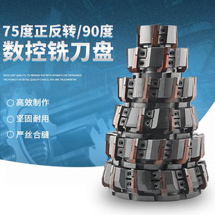 常州重型刀垫式双压块可转位铣刀盘GMA75度ZMA90度平面粗铣铣刀盘