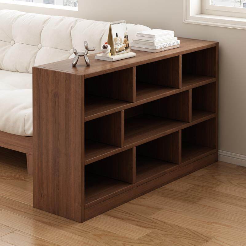 实木色书架落地格子简易家用收纳储物柜子靠墙一体儿童窄矮柜书柜,住宅家具,书架,淘宝优惠券,粉丝福利购,淘宝优惠卷