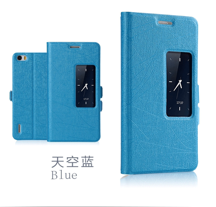 华为荣耀6手机套保护套硬壳天窗智能翻盖式华为荣耀6手机壳男皮