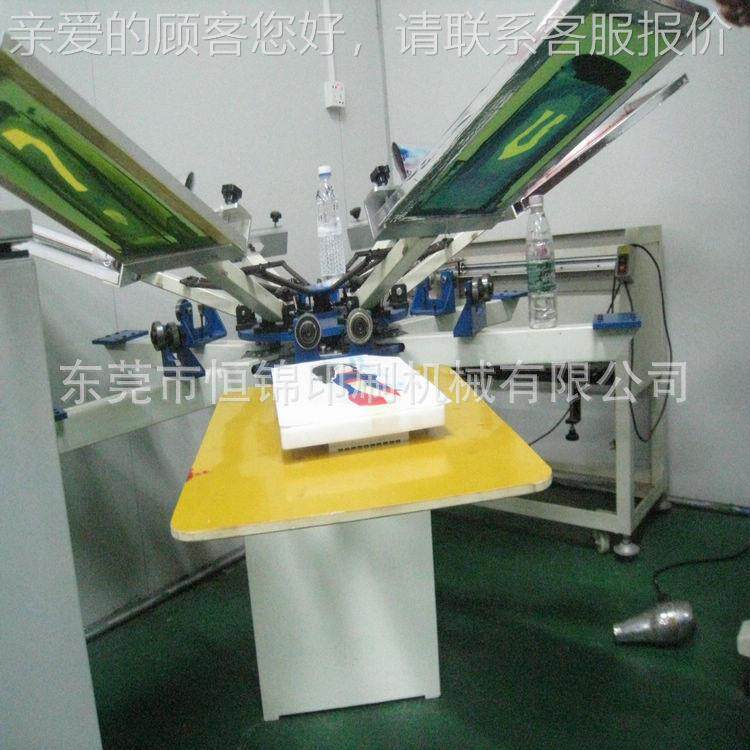 应HJ500多HJ650色丝供网服装花机 全自动印套色布片材料平面丝网