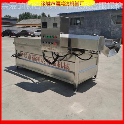 裹浆藕条油炸设备 炸鸡双层油炸流ZLH水 线鱼段排油炸带机