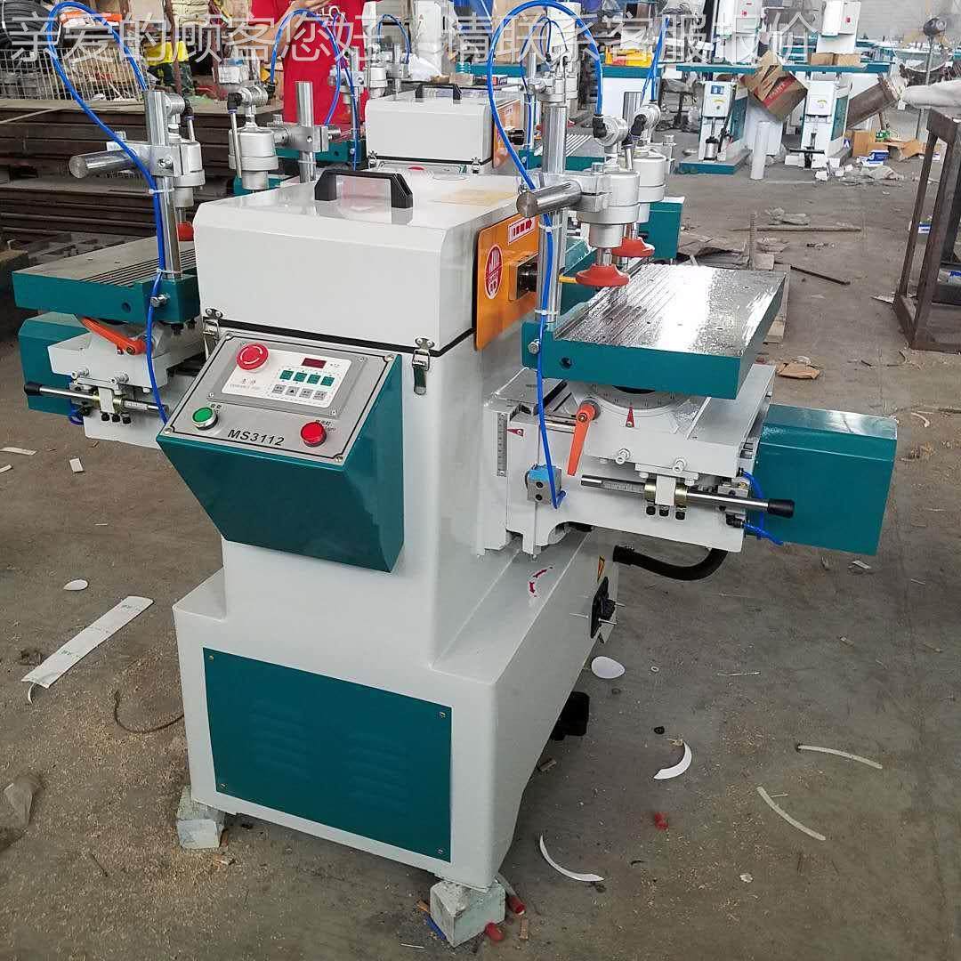 厂直供木工机械家设备MS31可2调摆速卧式双MS3112端木1工榫槽机