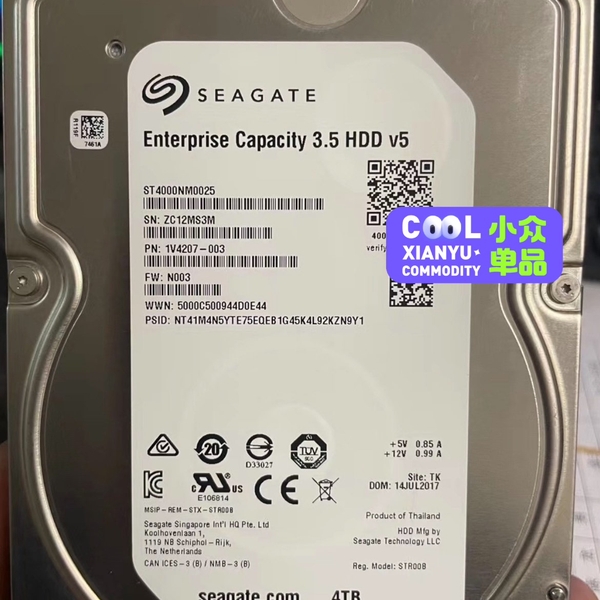 议价Seagate/希捷 4T ST4000NM0025 SAS