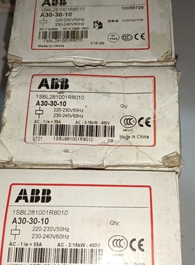 议价ABB 接触器 A40－30－10 AC220V  共3只，