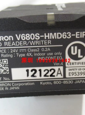Omron/欧姆龙V680S-HMD63-EIPRFID系统阅读器全新原装议价