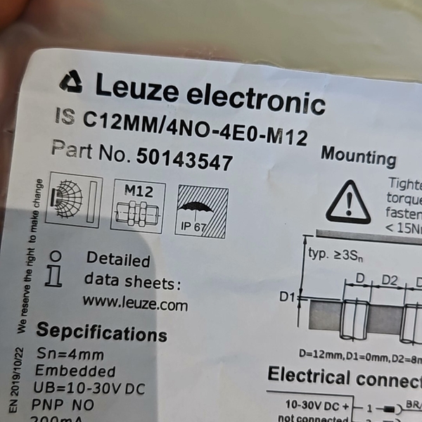劳易测ISC12MM4NO-4E0-M12货号501435议价