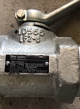 议价全新bohmer kugelhahne高压球阀DN25图