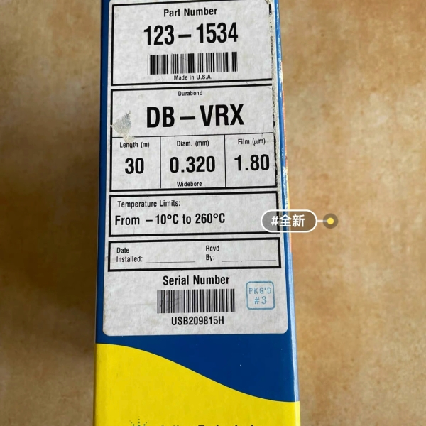安捷伦123-1534?J&W?DB-VRX?气相色谱柱30?m0.32mm1.80?μm