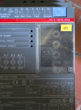 拆机ABB软起动器 1SFA892001R1002 PSS1