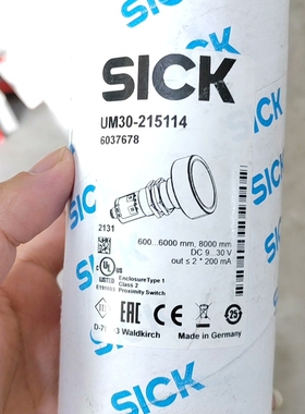 【议价】德国SICK西克 UM30-215114订货号6037678