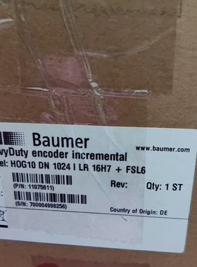 全新Baumer宝盟编码器HOG10 DN 1024 1 L