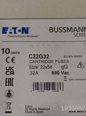 BUSSMANN熔断器 C22G32 一盒10个详谈
