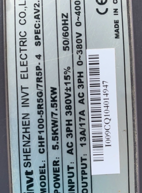 英威腾CPF100-5R5G/7R5P-4 件 成色如图议价