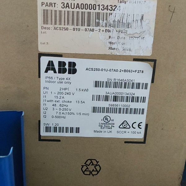 ABB变频器ACS250-01U-07A0-2B063F议价