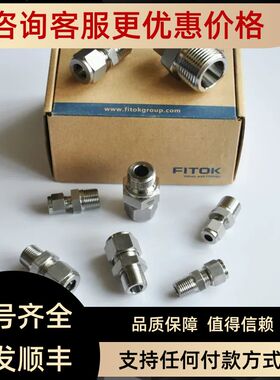 S4-CM-ML12-NS6FIT/飞托克 卡套管接头12MM转3/8NPT外螺纹