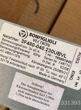 3F480-040.230UBVL BONFIGLIOLI滤议价也可维修