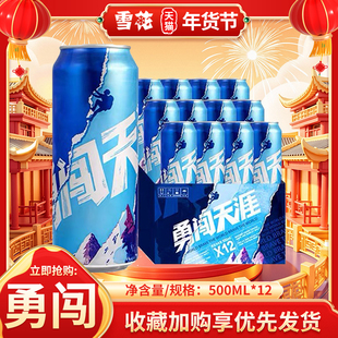 雪花勇闯天涯500ml*12听整箱装清爽啤酒聚会饮品全麦芽酿造啤酒