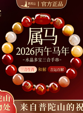 【普陀山正品】三合五行财神手串