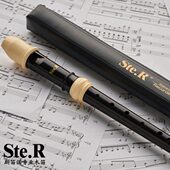 Ste.R 八孔竖笛高音木纹色初学者学生易吹奏 斯笛诺专业乐器英式
